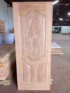 Piel de puerta de venta directa de fábrica Interior de buena calidad más barata MDF/HDF chapa de madera roble Sapelli Piel de puerta de Color teca madera contrachapada - Product Image 4