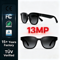 Lunettes Intelligentes IA avec Caméra HD 4K, Double Micro 1300W, Réduction de Bruit, Anti-tremblement, Contrôle Tactile, Étanchéité IPX-5, Temps Réel