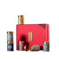Boîte à thé cylindrique en céramique de style chinois Dehua, petite et droite, avec couvercle, pour la maison, boîte de rangement pour le thé, coffret cadeau