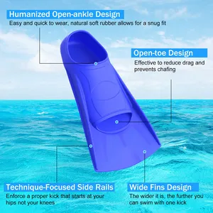 Wholesale Price New Custom Logo Full Size Adult Kids Surf Swimming Silicone Short Fins
