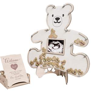 دمية دب إبداعية خشبية زينة تذكارية للأطفال صور حب رسالة زينة للأم والطفل - Product Image 6