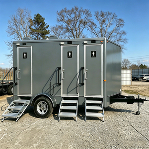 Toilettes portables <span class=keywords><strong>de</strong></span> luxe avec douche, remorque <span class=keywords><strong>de</strong></span> toilettes extérieures, remorque sanitaire publique en promotion - Product Image 1