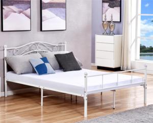 Cadres de lit en acier aux designs modernes, cadre de lit en fer pour appartement, lits gigognes en métal Queen avec rangement - Product Image 1