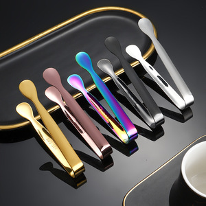 คลิปหนีบก้อนน้ำแข็งสแตนเลส 304 คลิปหนีบก้อนน้ำตาลคลิปอาหารหวานอเนกประสงค์สำหรับร้านกาแฟบาร์ร้านอาหาร - Product Image 1