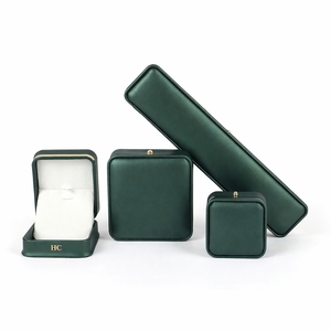 Minimalist Jewelry Set Box Luxury Flip Top PU <b>Leather</b> Jewelry Gift Box Velvet Insert Tray Embossing Custom Logo Factory Supply - Product Image 5