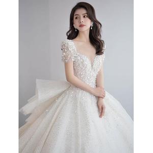 Nuevo Vestido Largo Elegante con Lentejuelas, Vestido de Novia, Accesorios para Vestidos de Boda - Product Image 2