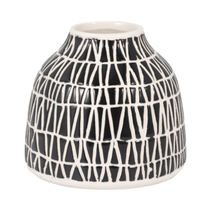 Vaso in ceramica con design moderno per soggiorno, vaso decorativo per fiori per casa, camera da letto, ufficio, scrivania - Product Image 2