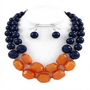 Meilleur Collier Multicouche Perlé Élégant et Fantaisie pour Femme, Bijou en Pierre d'Agate Ronde Naturelle, Pièce Tendance en Pierre Précieuse - Product Image 2