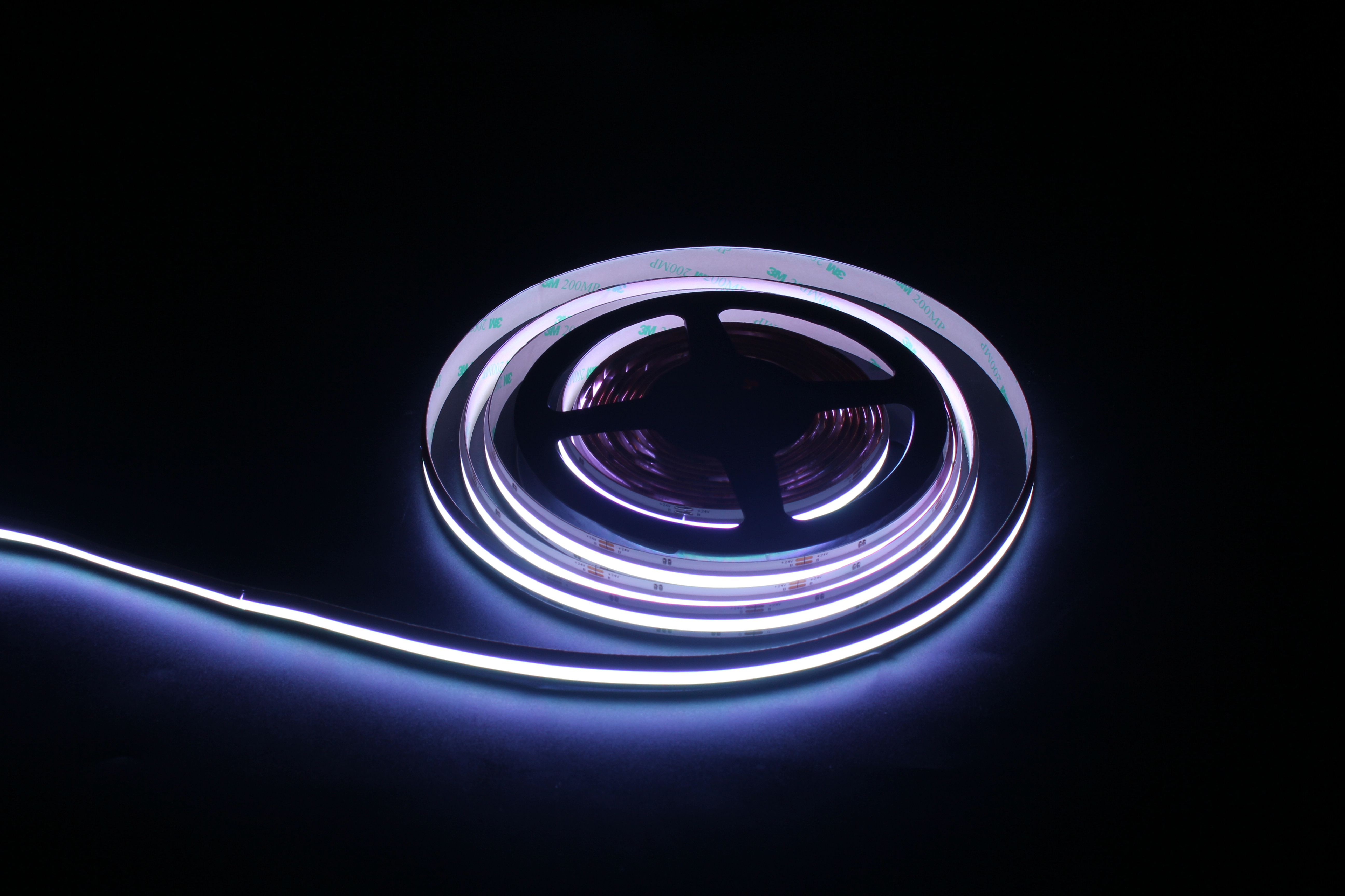 Uniform 480PCS Chip Flexible COB LED Strip DC24V 8W-15W 8mm RGB Color