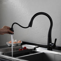 Robinet de cuisine haut de gamme Chrome 304 acier inoxydable brossé rotatif robinet d'évier d'eau chaude et froide robinet d'évier de cuisine