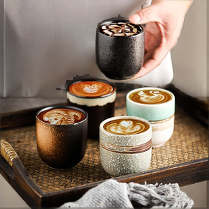 Tazas de Café de Porcelana Pintadas a Mano con Diseño Creativo de Dibujos Animados de la Marca JADE, Desechables, con Patrón de Manzana y Plátano, 201-300 ml, Venta al Por Mayor - Product Image 2