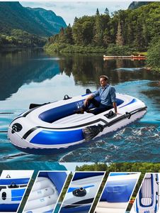 Kayak Inflable de PVC Ecológico para 2/3/4 Personas, Bote de Pesca y Rafting con Fondo Reforzado, Certificado GPSR, para Lagos y Ríos - Product Image 3