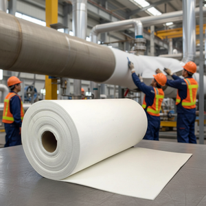 <span class=keywords><strong>Rouleau</strong></span> <span class=keywords><strong>de</strong></span> feutre isolant en aérogel haute performance 3-10 mm, classe A, ignifuge, couverture thermique industrielle - Product Image 1