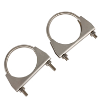 Collier de serrage en U en acier inoxydable de 2.0, 3.0, 3.5 pouces ou sur mesure avec rondelles et écrous – Collier de serrage en U pour usage industriel