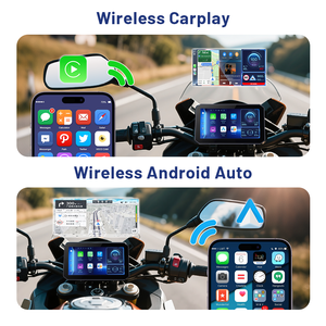 Teejoin không dây Carplay xe máy với <span class=keywords><strong>TPMS</strong></span> và xe máy Dash Cam TP Camera Màn Hình Sim nút từ xa - Product Image 2