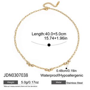 Conjunto de Collar de Oro de 18k, Solución de Empaque Personalizado Exclusivo para Comercio Transfronterizo, Acabado Cepillado, Acero de Titanio de Grado Técnico Superior - Product Image 6
