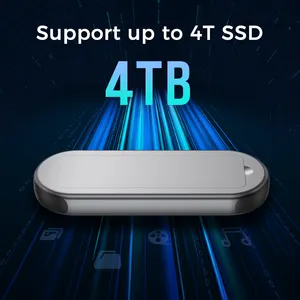 Neueste aktuelle Aluminiumlegierung 10Gbps 4TB hohe Speicherkapazität USB C tragbare externe NVMe M.2 SSD für iPhone 15 Pro Max