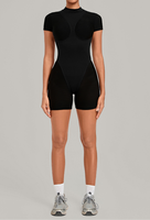 Combinaison moulante à manches longues et dos nu pour femme, idéale pour le fitness, le gym et le Pilates – Collection automne