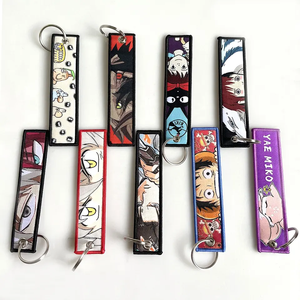 200 Thiết Kế Anime Ngoại Vi Thêu Dệt Vải Móc Khóa Phim Hoạt Hình Vòng Chìa Khóa Dây Buộc Thêu Anime Máy Bay Phản Lực Thẻ Chìa Khóa - Product Image 6