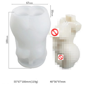 Moule en silicone pour bougie DIY, forme de corps humain : Homme musclé, Femme <span class=keywords><strong>enceinte</strong></span>, Torse humain, pour savon et bougies faites main - Product Image 3