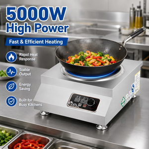 Cocina de Inducción Cóncava Comercial de 5000W, 380V, de Acero Inoxidable, para Restaurante y Cocina - Product Image 2
