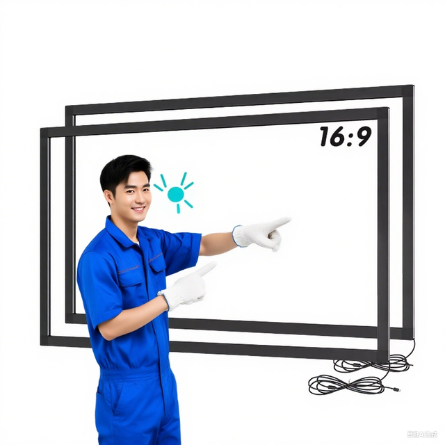 IBoard for for 75-Inch 16:9 40-Point USB Infrared LCD Touch Screen New Multi-Touch Frame Multi-Touch Overlay Black for