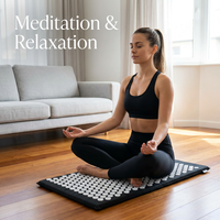 Tapis de massage à picots en tissu coton et ABS pour la thérapie Shiatsu, l'acupression, le yoga et le fitness