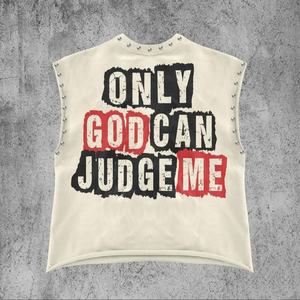 <b>Men's</b> Casual Style <b>Cropped</b> Tank <b>Top</b> 100% Heavy Cotton Gym Workout Shirt with Acid Wash DTG Logo Print Boxy Fit T-Shirts - Product Image 6