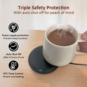 Akıllı 3-sıcaklık ayarı elektrikli içecek ısıtma plakası kupa ısıtıcı ofis ev paspaslar için otomatik kapanma kahve kupa ısıtıcı pedleri - Product Image 4