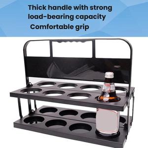 Estante de vino plegable de 8 agujeros, cesta de bebidas portátil, soporte para botella de agua deportiva - Product Image 5