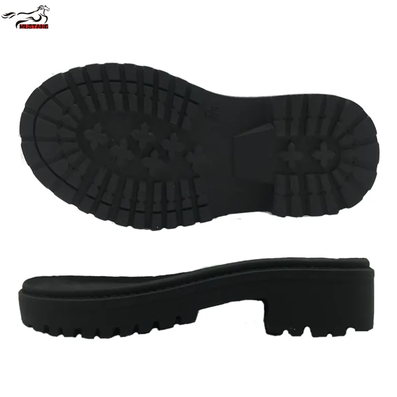 ムスタング工場卸売ホット販売ベストプライス黒耐久性ゴム靴底高品質子供靴ソールウズベキスタン用