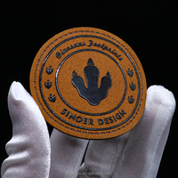 Étiquettes en cuir véritable personnalisées avec adhésif, logo de marque en relief 3D, respectueuses de l'environnement, rectangulaires/carrées, patchs pour vêtements