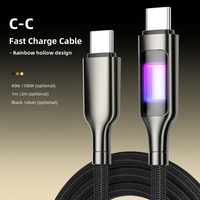 Nuevo Cable de Carga Rápida PD de 60W con Cubierta de Nailon TPE 3A 5A, Diseño Hueco, Tipo C a Tipo C para iPhone 16 15