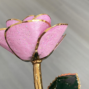 Regalo di san valentino Bar-bie rosa scintillio Glitter oro 24k rosa rosa fresca immersa in oro 24k regali di Rose conservati in oro 24k - Product Image 3