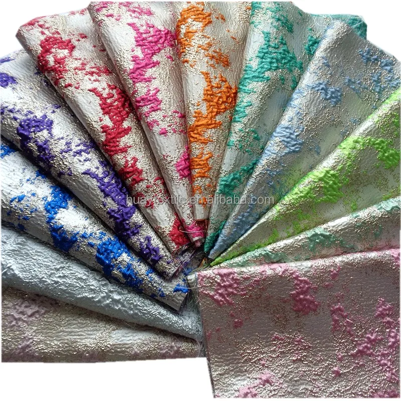 100% Polyester Metallic Jacquard Brocade Fabric Ready Stock Color Luxury Brocade Jacquard Fabric