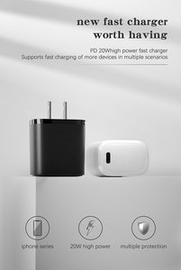 Adattatore USB con Spina USA, Caricabatterie Tipo C PD20W, Caricatore da Muro a Ricarica Rapida, Power Bank per iPhone 15 Max e <span class=keywords><strong>Samsung</strong></span> S25 Ultra - Product Image 3