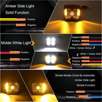 Luz Led estroboscópica para coche, motocicleta, camión, todoterreno, 4x4, 3 pulgadas, trabajo lateral, 40w