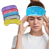 Enveloppe de glace personnalisée réglable pour la migraine, compresse de gel froid pour le front, soulagement des maux de tête, des tensions et des douleurs sinusales