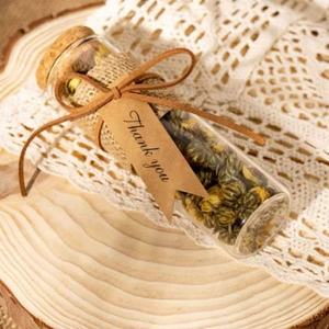 Faveurs en tube de verre avec bourgeons de roses séchées, cadeaux de remerciement rustiques pour <span class=keywords><strong>mariage</strong></span> avec emballage en toile de jute, mini flacons à fleurs pour douche nuptiale - Product Image 6