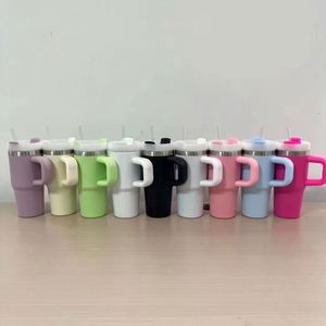 Portable 14oz 304 Stainless Steel Children Sippy Cup with Easy Grip Handle and Straw for Toddler Baby <b>Kids</b> - Product Image 3