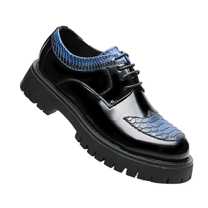 Mocasines de vestir duraderos de piel sintética con cordones, cómodos y casuales, para hombre, con puntera, ideales para primavera y otoño, venta al por mayor. - Product Image 2