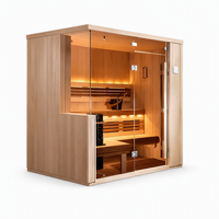 Sauna hybride d'intérieur de qualité commerciale, portable, moderne, électrique, à faible EMF et infrarouge lointain, tailles personnalisées OEM/ODM
