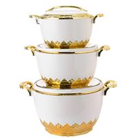 Elegante Juego de Ollas Térmicas Jumbo de 3L, 5L y 7L con Patrón de Mármol, Olla Aislada de Acero Inoxidable, Servidor de Buffet, Éxito en el Mercado Estadounidense