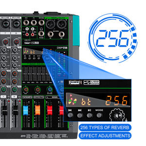 PA8 8-Kanal Professionelles Audio-Mischpult mit Eingebauten 256 Effekten USB für DJ Karaoke Bühne Live-Sound PA-System Aufnahme - Product Image 5