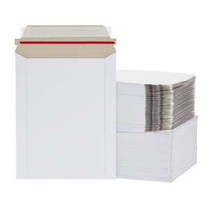 <span class=keywords><strong>Enveloppes</strong></span> de courrier en carton blanc rigides et plates personnalisées pour l'expédition de documents en gros - Product Image 1