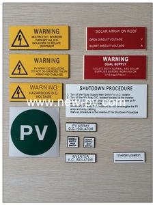 Étiquette solaire photovoltaïque autocollante résistante aux UV pour les systèmes d'Australie, de Nouvelle-Zélande et des Fidji avec une garantie de 25 ans contre la décoloration - Product Image 6