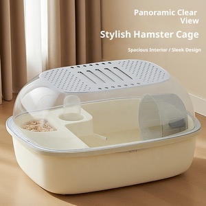 USMILEPET Cage à <span class=keywords><strong>hamster</strong></span> très vendue en plastique transparent panoramique de luxe <span class=keywords><strong>extra</strong></span> <span class=keywords><strong>large</strong></span> Villa Nid d'ours en or Fournitures pour animaux de compagnie - Product Image 4