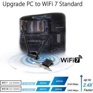 Adaptador WiFi 7 PCI-E PCE-BE92BT con 2 Antenas Externas, Banda de 6GHz, Compatible con 5.4 WPA3, Negro, para Windows - Product Image 3