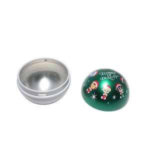 طقم برطمانات هدايا معدنية من قصدير حلوى الكريسماس من قطعتين صندوق حديدي للكريسماس علبة مزخرفة لمضغ العلكة لتخزين الطعام والسكر - Product Image 5
