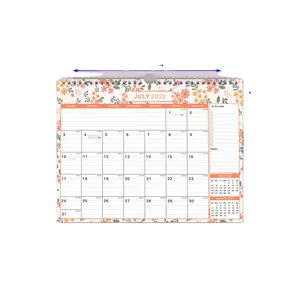 Kreatives Design Benutzer definierter Planer Dicke Spiral bindung Hängende Benutzer definierte gedruckte Wandkalender für Home Office